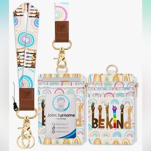 NWT! 🌈 Plifal Be Kind Wristlet Keychain Wallet 🌈